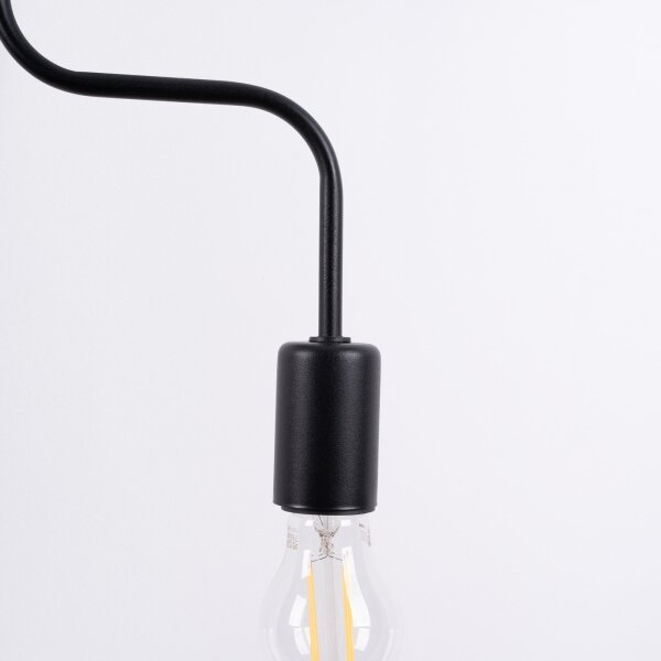 Sollux SL.1446 - Lampadario a plafone VECTOR 4xE27/15W/230V nero