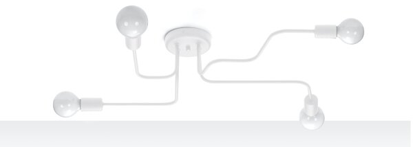 Sollux SL.1442 - Lampadario a plafone VECTOR 4xE27/15W/230V bianco