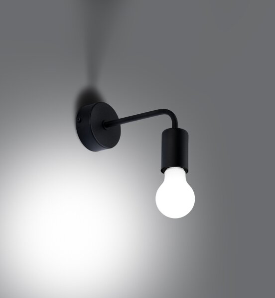 Sollux SL.1449 - Applique NORAH 1xE27/15W/230V nero