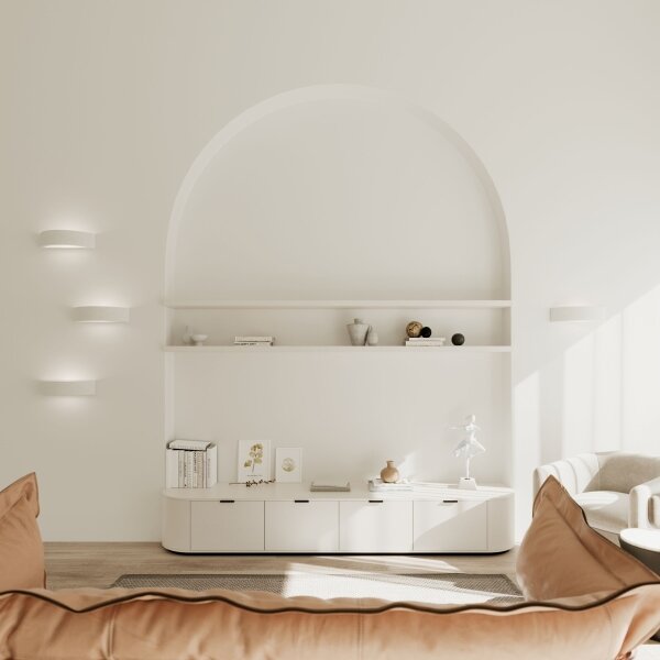 Sollux SL.1458 - Applique ATENA 1xE27/15W/230V 20 cm bianco