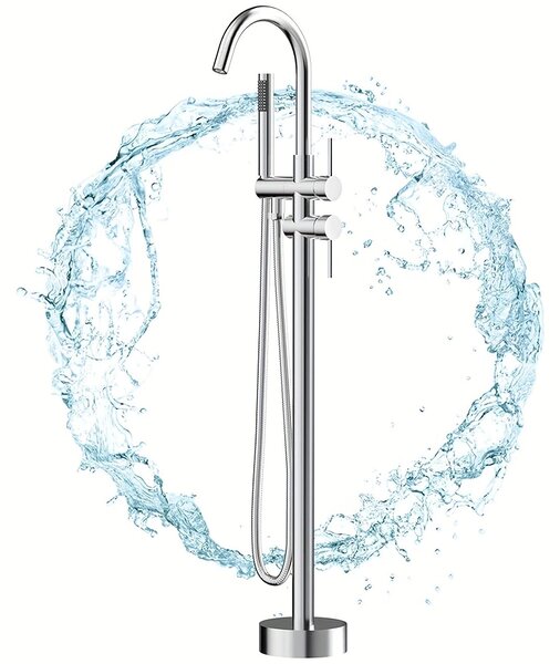 Rubinetto da bagno - Miscelatore per bagno - Rubinetto a colonna - Miscelatore per bagno con doccetta - Rubinetto da bagno termostatico - Cromo