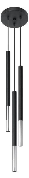 Sollux SL.0887 - Lampadario a sospensione con filo MOSAIC 3xG9/12W/230V nero/cromo