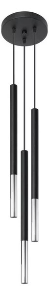 Sollux SL.0887 - Lampadario a sospensione con filo MOSAIC 3xG9/12W/230V nero/cromo