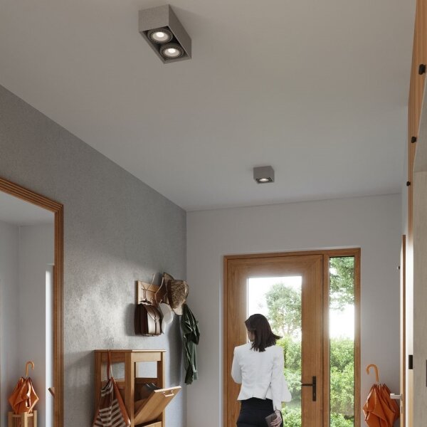Sollux SL.0884 - Plafoniera QUATRO 2xGU10/40W/230V calcestruzzo