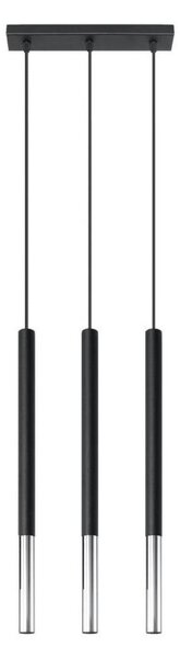 Sollux SL.0886 - Lampadario a sospensione con filo MOSAIC 3xG9/12W/230V nero/cromo