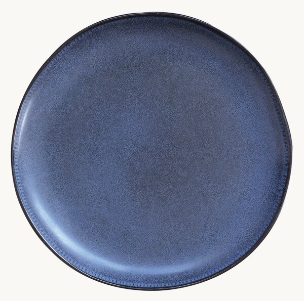 Set di 6 piatti piani in gres Blue Maison