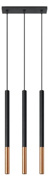 Lampadario su filo MOSAIC 3xG9/12W/230V nero/rame
