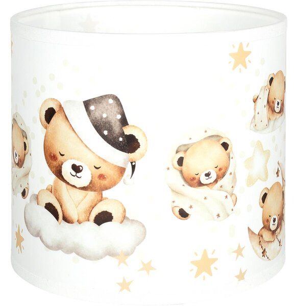 Brilagi - Paralume universale BOBO E27, diametro 15 cm, bianco/orsetti