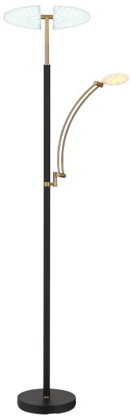 Globo 58909B - Lampada da terra LED dimmerabile TIRANA 40W/230V + 5,5W nero