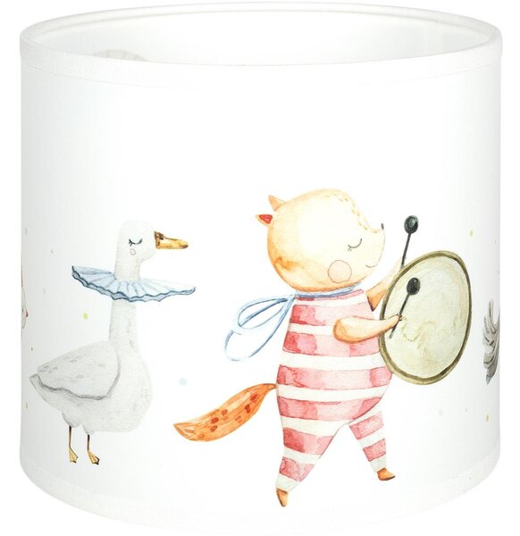 Brilagi - Paralume universale BOBO E27 diam. 15 cm bianco/animaletti