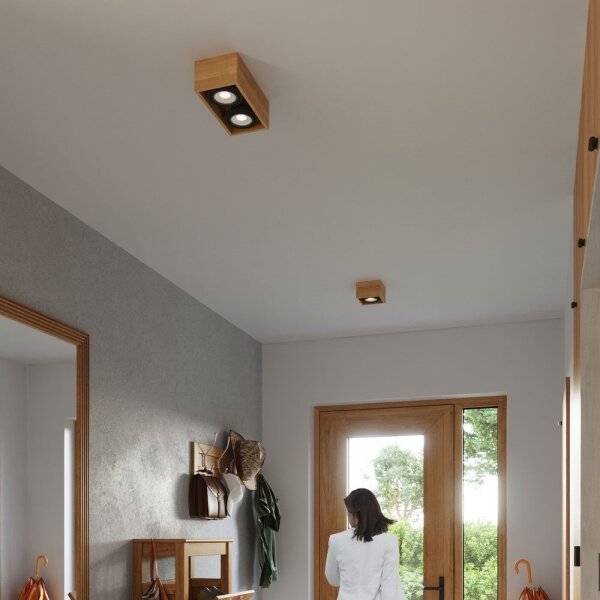 Sollux SL.0916 - Plafoniera QUATRO 2xGU10/40W/230V faggio
