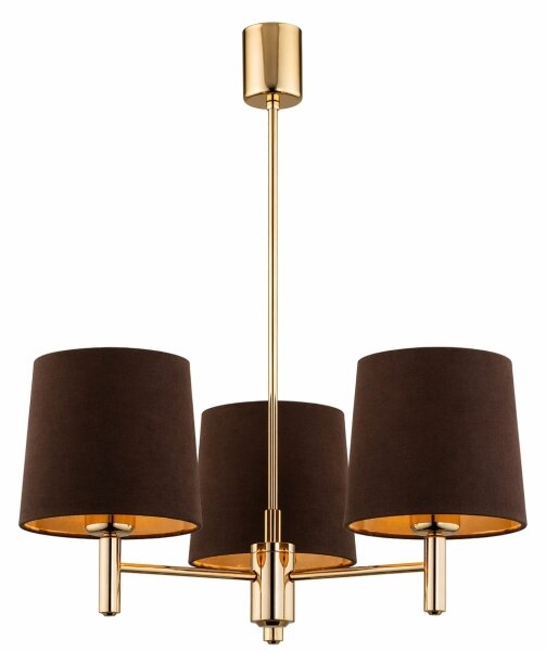 Brilagi - Lampadario su asta MONTE 3xE27/60W/230V marrone/oro