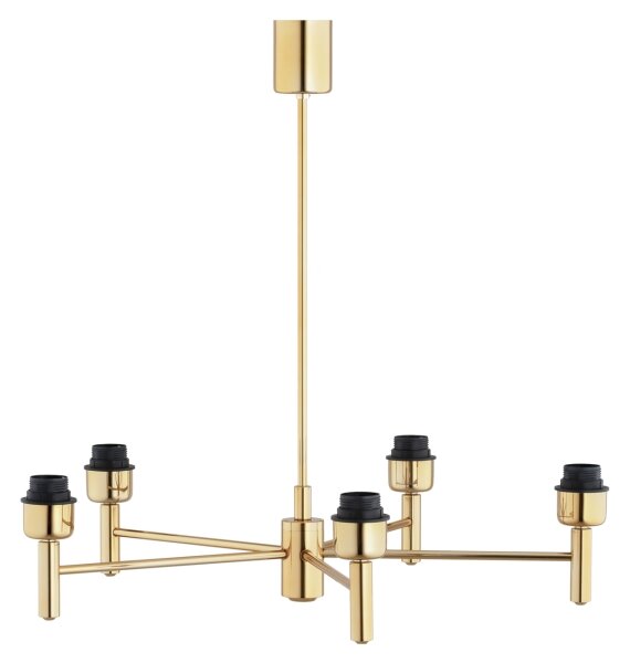 Brilagi - Lampadario con asta MONTE 5xE27/60W/230V marrone/oro