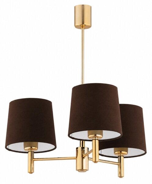 Brilagi - Lampadario su asta MONTE 3xE27/60W/230V marrone/oro