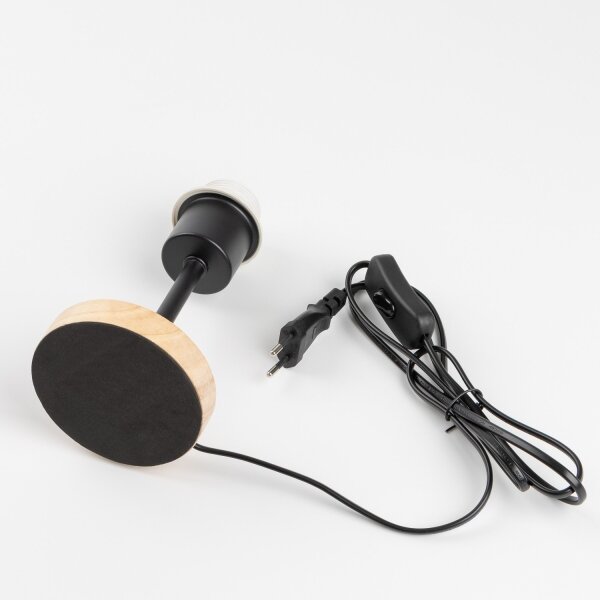 Brilagi - Lampada da tavolo BOBO WOOD 1xE27/25W/230V rovere/nero/bianco/coniglietti