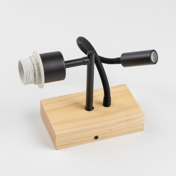 Brilagi - lampada LED flessibile BOBO WOOD 1xE27/25W/230V + LED/3W quercia/nero/bianco/motivo animale
