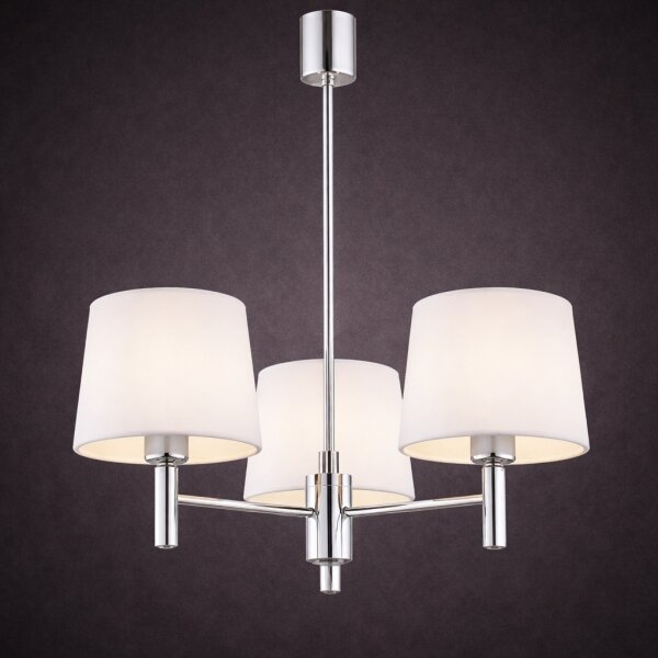 Brilagi - Lampadario a stelo MONTE 3xE27/60W/230V crema/cromo lucido