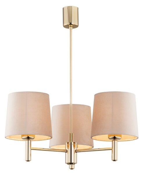 Brilagi - Lampadario su asta MONTE 3xE27/60W/230V beige/oro