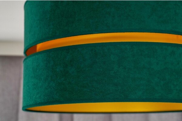 Duolla - Lampadario a sospensione con filo DUO 1xE27/15W/230V diametro 40 cm verde/oro