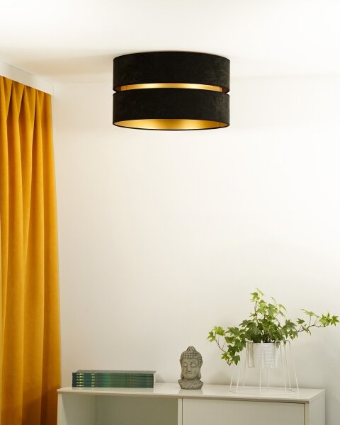 Duolla - Plafoniera DUO 1xE27/40W/230V diametro 40 cm nero/oro
