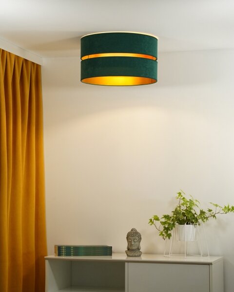 Duolla - Plafoniera DUO 1xE27/40W/230V diametro 40 cm verde/oro