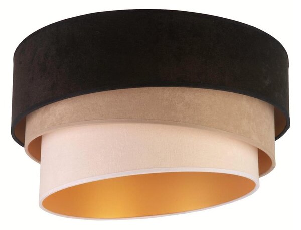 Duolla - Plafoniera DEVON 1xE27/40W/230V diametro 45 cm nero/beige