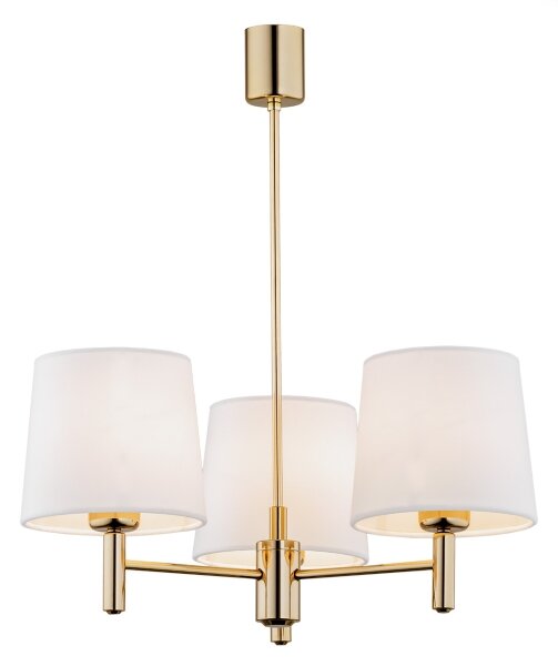 Brilagi - Lampadario su asta MONTE 3xE27/60W/230V crema/oro