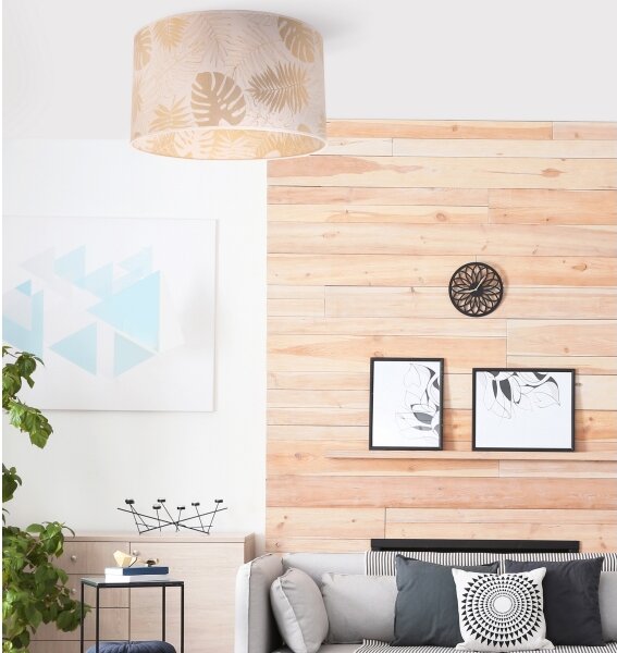 Duolla - Plafoniera ARECA 1xE27/40W/230V diametro 45 cm ottone/bianco
