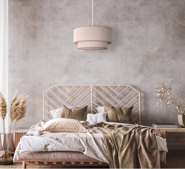 Duolla - Lampadario a sospensione con filo BOHO 1xE27/40W/230V diametro 45 cm beige