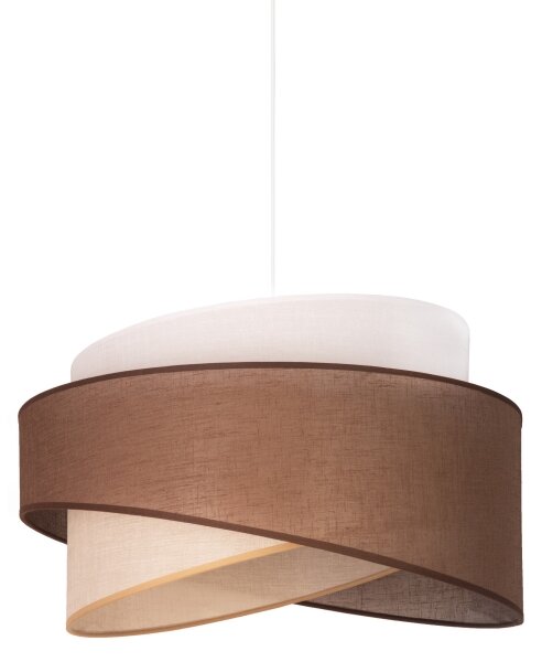 Duolla - Lampadario a sospensione con filo BROOKLYN 1xE27/40W/230V diametro 50 cm marrone/beige/bianco