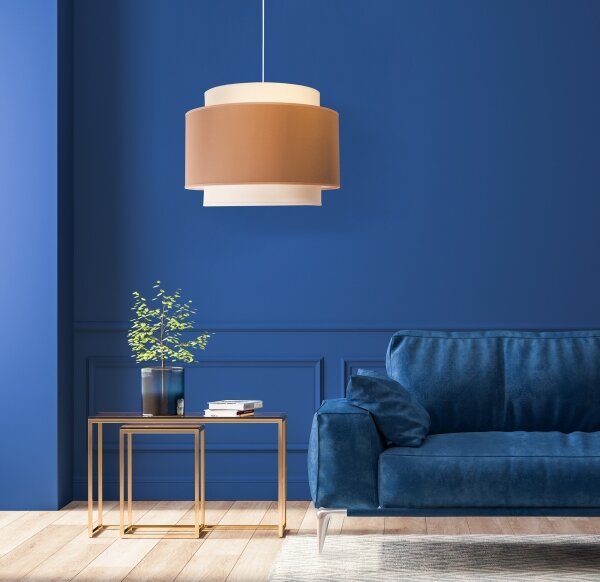 Duolla - Lampadario a sospensione con filo SOHO 1xE27/40W/230V diametro 40 cm beige/color crema