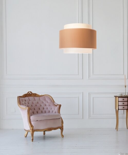Duolla - Lampadario a sospensione con filo SOHO 1xE27/40W/230V diametro 40 cm beige/color crema