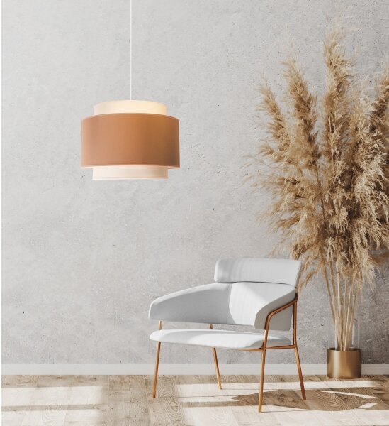 Duolla - Lampadario a sospensione con filo SOHO 1xE27/40W/230V diametro 40 cm beige/color crema