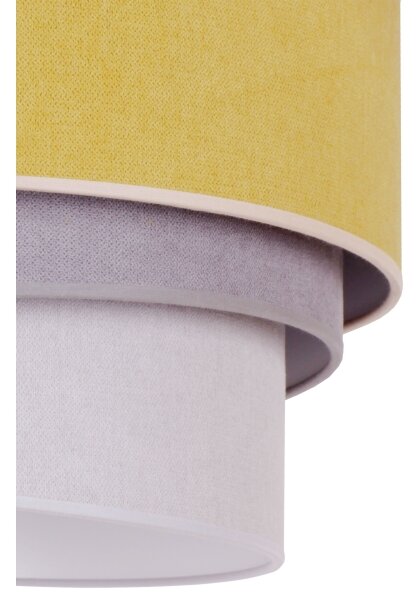 Duolla - Lampadario a sospensione con filo TRIO 1xE27/15W/230V diametro 45 cm giallo/grigio/bianco