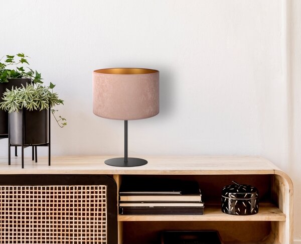 Duolla - Lampada da tavolo ROLLER 1xE14/15W/230V diametro 20 cm beige/oro