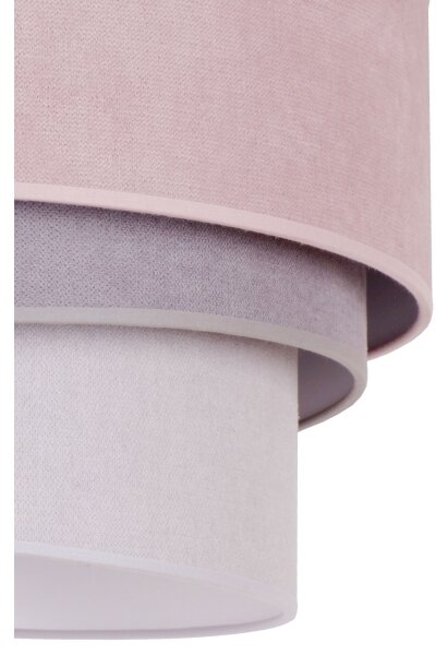Duolla - Lampadario a sospensione con filo TRIO 1xE27/15W/230V diametro 45 cm rosa/grigio/bianco