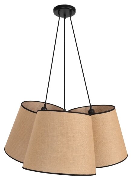 Duolla - Lampadario a sospensione con filo ROSSA 3xE27/15W/230V diametro 75 cm marrone/nero