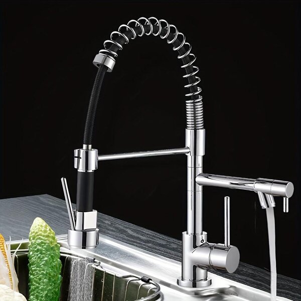 Rubinetto da cucina - Rubinetto per cucina - Miscelatore - Miscelatore per rubinetto - Rubinetto per lavello - Bocchetta girevole a 360°