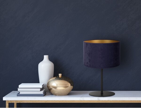 Duolla - Lampada da tavolo ROLLER 1xE14/15W/230V diametro 20 cm blu/oro