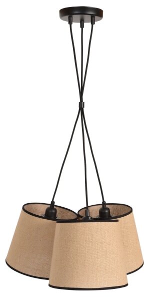 Duolla - Lampadario a sospensione con filo ROSSA 3xE27/15W/230V diametro 45 cm marrone/nero