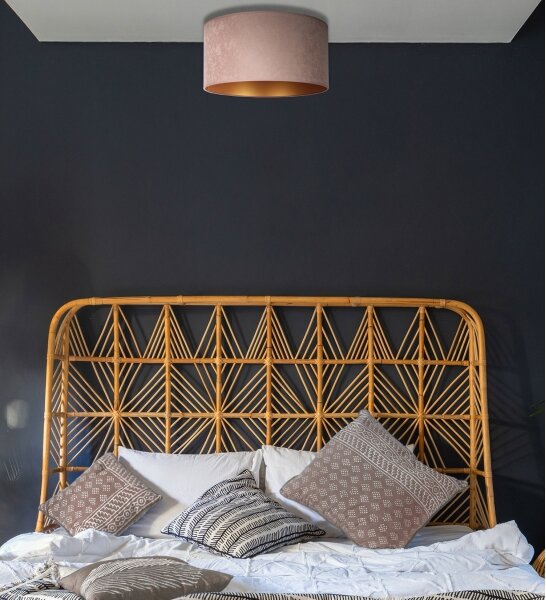 Duolla - Plafoniera ROLLER 1xE27/15W/230V diametro 40 cm beige/oro