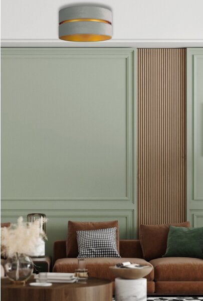 Duolla - Plafoniera DUO 1xE27/15W/230V diametro 40 cm luce verde/oro