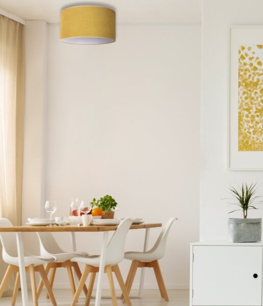 Duolla - Plafoniera BRISTOL 1xE27/15W/230V d. 45 cm giallo/bianco