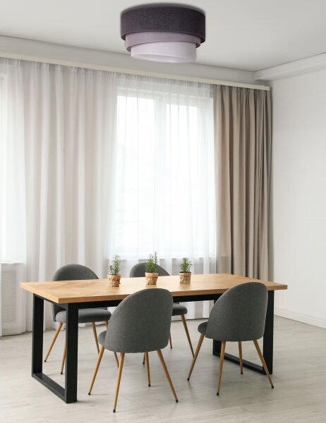 Duolla - Plafoniera TRIO 1xE27/15W/230V diametro 45 cm antracite/grigio/bianco