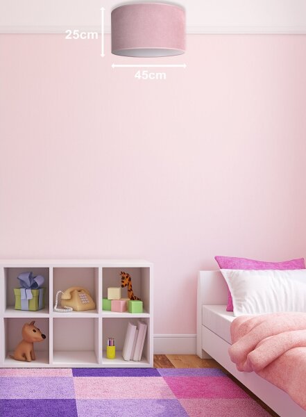Duolla - Plafoniera BRISTOL 1xE27/15W/230V diametro 45 cm rosa/bianco