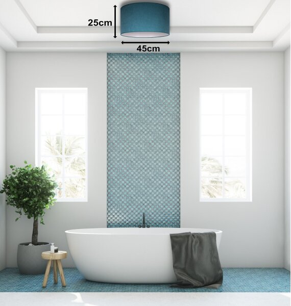 Duolla - Plafoniera BRISTOL 1xE27/15W/230V diametro 45 cm blu/bianco