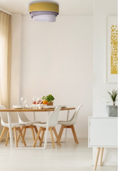 Duolla - Plafoniera TRIO 1xE27/15W/230V diametro 45 cm giallo/grigio/bianco