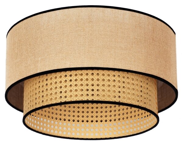 Duolla - Plafoniera BOHO 1xE27/15W/230V diametro 45 cm beige/rattan
