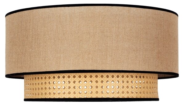 Duolla - Plafoniera BOHO 1xE27/15W/230V diametro 45 cm beige/rattan