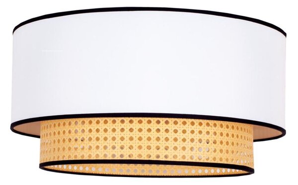 Duolla - Plafoniera BOHO 1xE27/15W/230V diametro 45 cm bianco/rattan